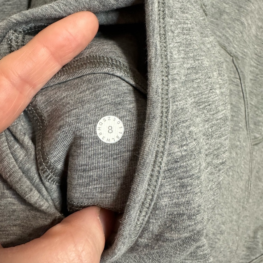 Lululemon “Time Out Hoodie” Heather Gray, Size 8, Sweatshirt, athleisure - Picture 8 of 10
